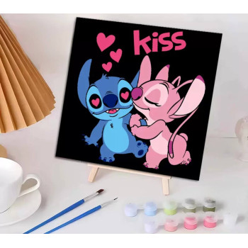 Картина за номерами Стіч та Енджел, Stitch з мольбертом