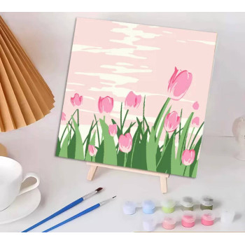 Картина за номерами Весняні Тюльпани, з мольбертом