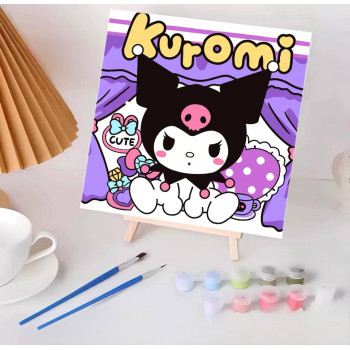 Картина за номерами Куромі, Kuromi, з мольбертом
