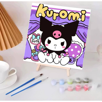 Картина за номерами Куромі, Kuromi, з мольбертом