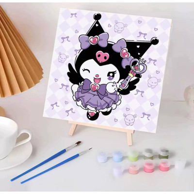Картина за номерами Куромі, Kuromi, з мольбертом