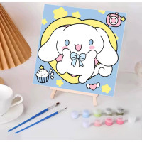 Картина за номерами Сінаморол, Cinnamoroll, з мольбертом