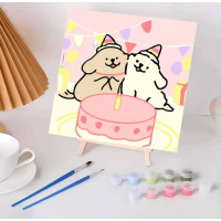 Картина за номерами День народження, з мольбертом