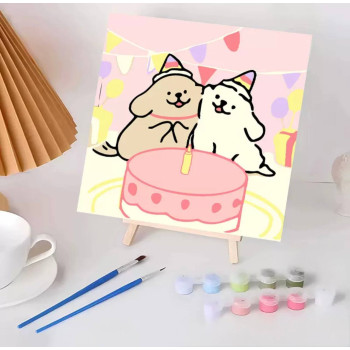 Картина за номерами День народження, з мольбертом