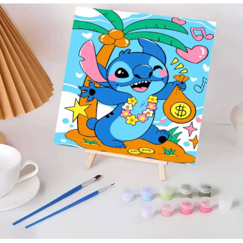 Картина за номерами Стіч, Stitch, з мольбертом