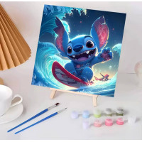 Картина за номерами Стіч, Stitch, з мольбертом