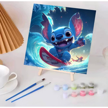 Картина за номерами Стіч, Stitch, з мольбертом