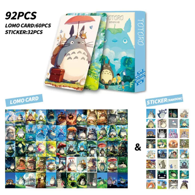 Набір колекційних карток Lomo та стікерів Мій сусід Тоторо, Totoro – 92 шт.