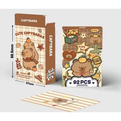 Набір стікерів та Lomo-карток Капібара, 92 шт