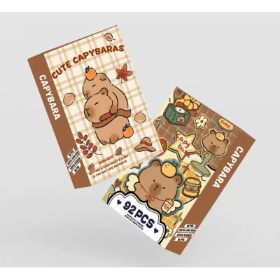 Набір стікерів та Lomo-карток Капібара, 92 шт