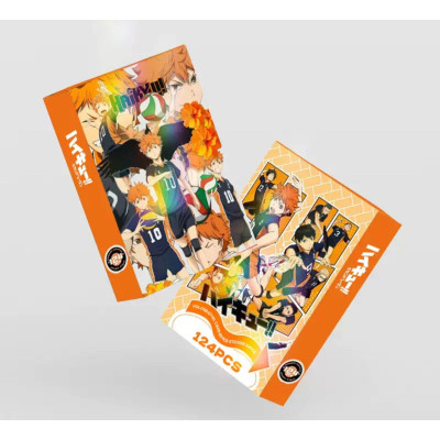 Набір колекційних карток LOMO та стікерів аніме Волейбол!, Haikyuu!! 124 шт.