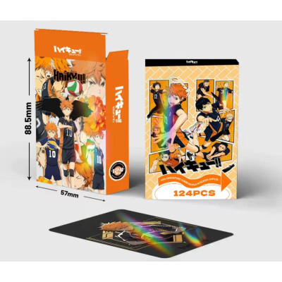 Набір колекційних карток LOMO та стікерів аніме Волейбол!, Haikyuu!! 124 шт.