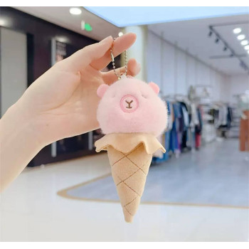 Милий брелок морозиво Капібара – Ідеальний аксесуар, рожевий
