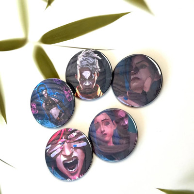 Набір значків Arcane, League of Legends, 5 шт