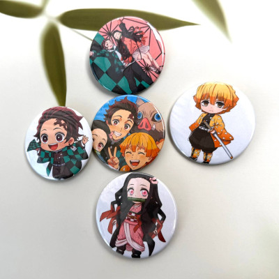 Набір значків Клинок, що знищує демонів, Demon Slayer: Kimetsu no Yaiba, 5 шт