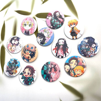 Набір значків Клинок, що знищує демонів, Demon Slayer 12шт