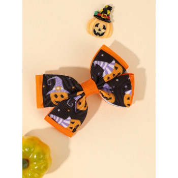 Заколка бант з гарбузом на Хелловін, Halloween, 1 шт