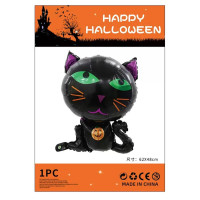 Фольгована куля Чорний кіт на Хелловін