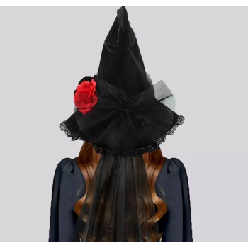 Капелюх Відьми з вуалью, прикраса на Хелловін