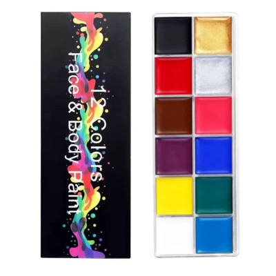 Фарби для обличчя та тіла на Хелловін, 12 кольорів, нетоксичні