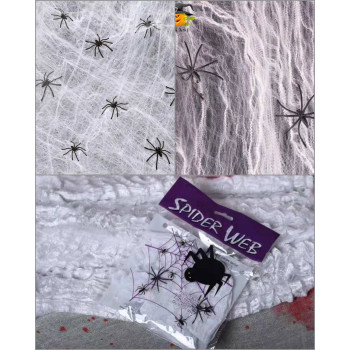 Декор Павутина з павуками, прикраса на Хелловін