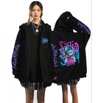 Кофта Худі з принтом Jinx з Arcane, Аркейн