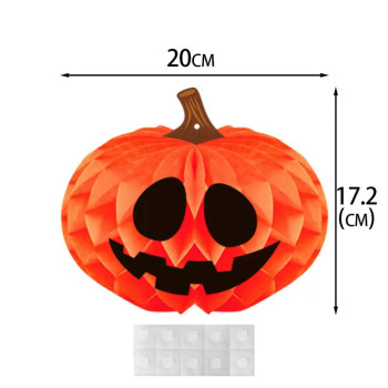 Паперовий декор на Хелловін Гарбуз, Гофрована куля прикраса на Хелловін, Halloween