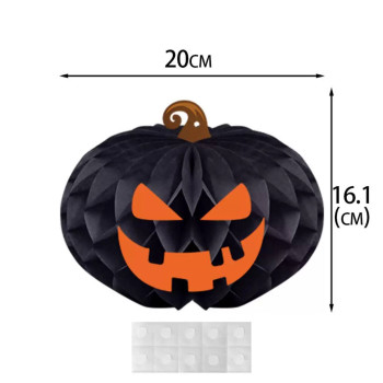 Паперовий декор на Хелловін Гарбуз, Гофрована куля прикраса на Хелловін, Halloween