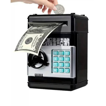 Дитячий електронний сейф-скарбничка з кодовим замком, чорний