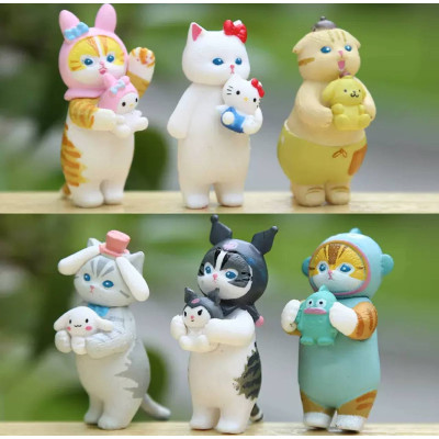 Набір фігурок котиків Sanrio, 6 шт