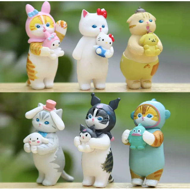 Набір фігурок котиків Sanrio, 6 шт