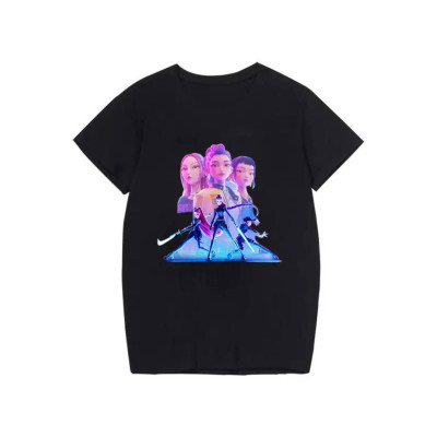 Футболка K-pop Demon Hunters, мисливиці на демонів, чорна