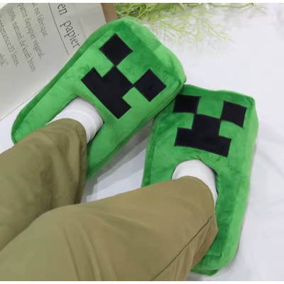 Плюшеві тапочки для дому Minecraft Creeper, домашні тапочки