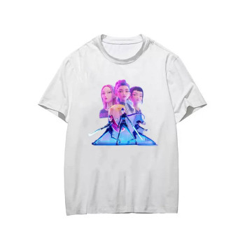 Футболка K-pop Demon Hunters, мисливиці на демонів, біла