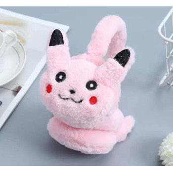 Навушники теплі рожеві з Пікачу