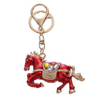 Елегантний брелок Червоний Кінь зі стразами