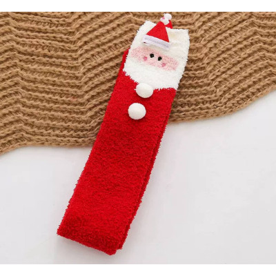 Зимові теплі пухнасті різдвяні гольфи