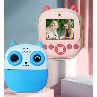 Дитяча камера, фотоапарат миттєвого друку, рожевий