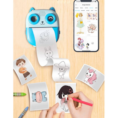 Дитяча камера, фотоапарат миттєвого друку, рожевий