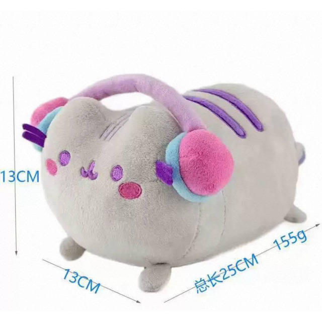 М’яка іграшка Кіт Пушин, Pusheen у навушниках, 25 см