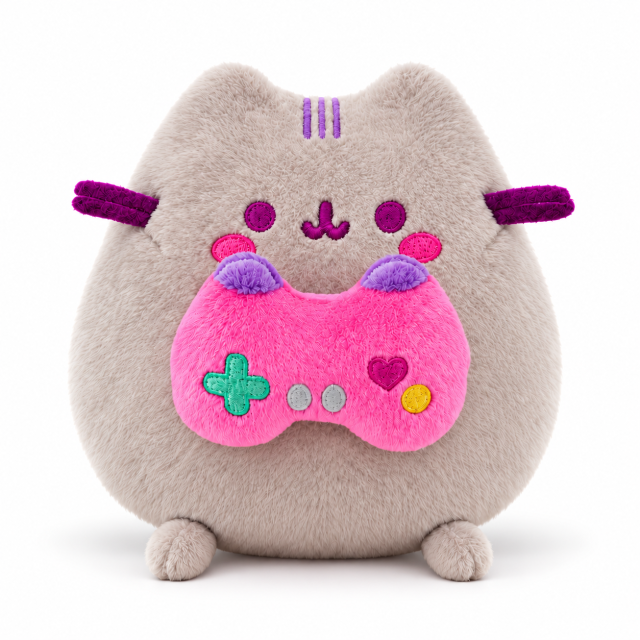М’яка іграшка Кіт Пушин (Pusheen) із геймпадом, 18 см