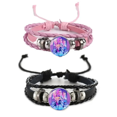 Браслет Кейпоп мисливиці на демонів, браслет K-pop Demon Hunters, чорний