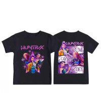 Футболка  чорна Кей поп мисливиці на демонів, Kpop Demon Hunters