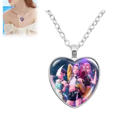 Кулон в форме серця Кей-поп мисливиці на демонов, K-Pop Demon Hunters