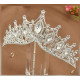 Діадема-корона срібна з білим камінням, тіара