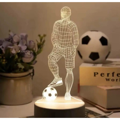 Нічник 3D футболіст, настільна лампа