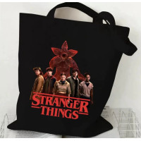 Шопер Дивні дива, чорна еко-сумка Stranger Things