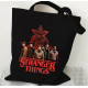 Шопер Дивні дива, чорна еко-сумка Stranger Things