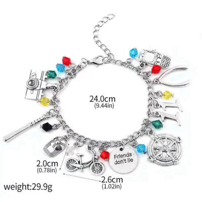 Браслет з підвісками Дивні дива, Stranger Things, 24 см