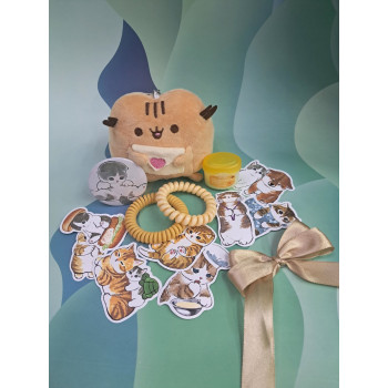 Подарунковий набір Пушин (коричневий)  для дівчат